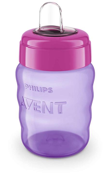 Avent scf553/03 pohár s náustkom fialový 260ml,9m+, 