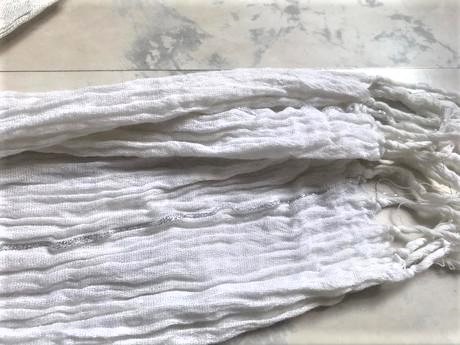 Naturálna bavlneno/ľanová šatka na krk, l