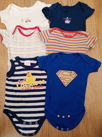 Body s krátkým rukávom viac kusov -62/68, 62