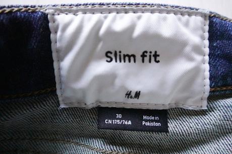 Riflové kraťasky h&m slim fit, h&m,m