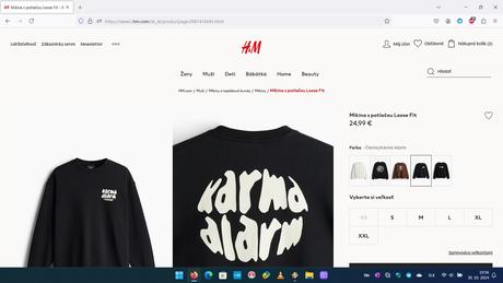 Mikina hm čierna, h&m,l