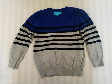 Chlapčenský modro sivo čierny pulóver, rebel, rebel,104