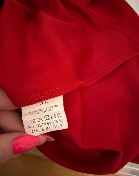 Červené elegantné šaty made in italy, l
