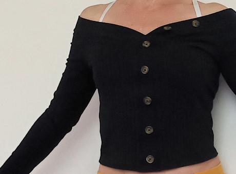 Čierny top v 38 hm, h&m,38