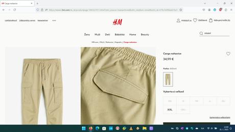 Cargo nohavice hm (kapsáče), h&m,34 / l