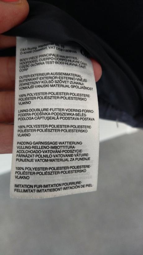 Teplá kvalitná bunda, c&a,170