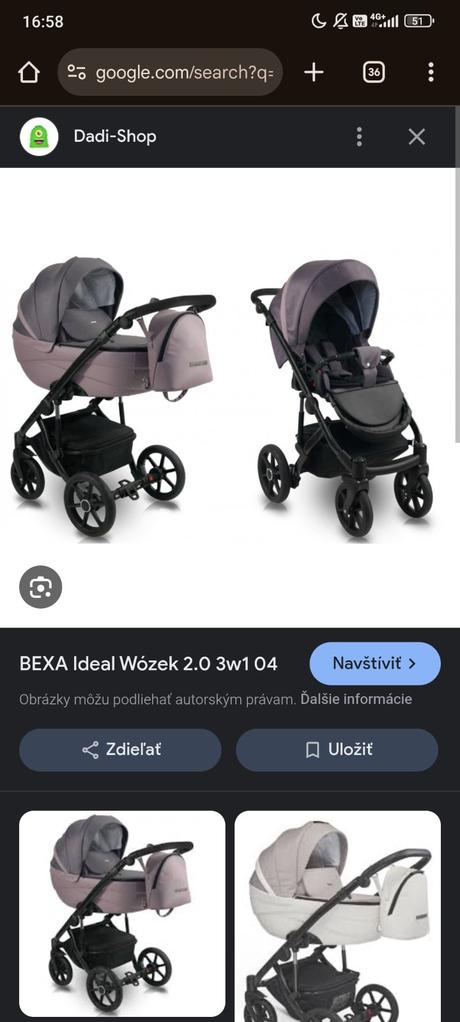 Kočík 3 kombinácia, bexa,bexa ideal