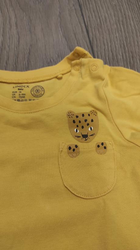 Lindex body s kratkym rukavom tigrik 74, lindex,74
