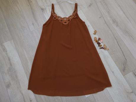 Šaty hnedé padavý materiál m/l, m