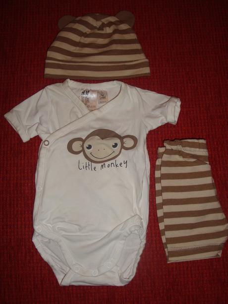 Kompletík opička, h&m,62