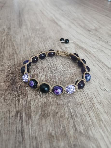 Ametyst náramok acht,