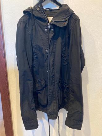 Cierna prechodná bunda - parka, h&m,34
