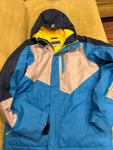 Modrá lyžiarska bunda, alpine pro,158
