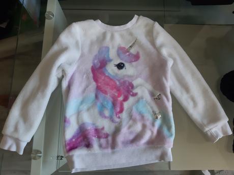 Mikina s jednorožcom, h&m,110