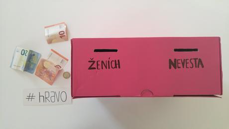 Hrava krabica na vyberanie do vienka, svadba, 