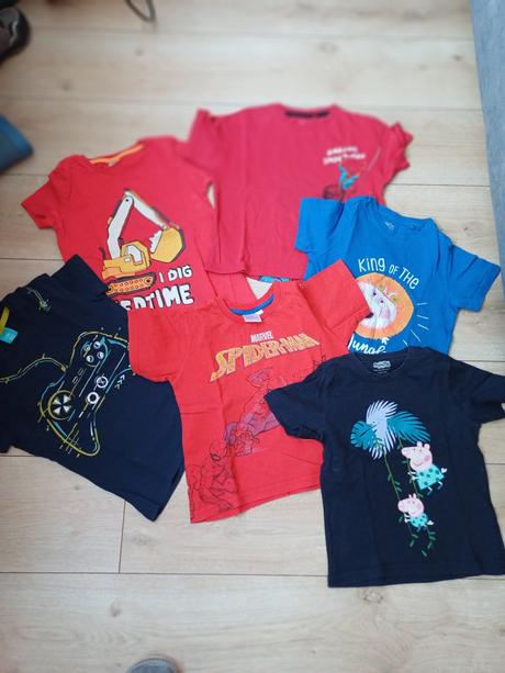 6 kusov tričiek, kids,110