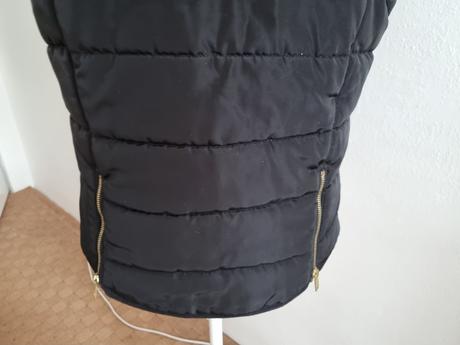 Čierna hrubá prešívaná vesta h&m veľ. 38, h&m,38