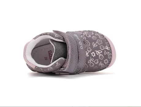 D.d.step - celoročná obuv dark grey kvetinky s070, d.d.step,20 - 25