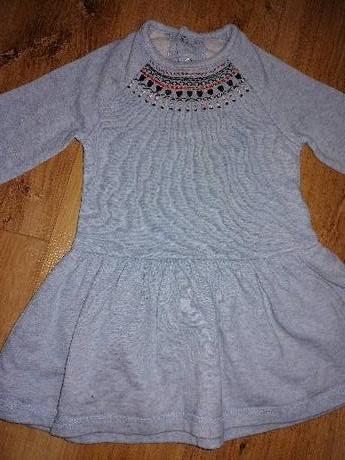 Teplákové modré šatky, mothercare,86