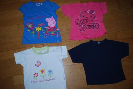 4 tričká, v.80-86, cena spolu, baby club,80