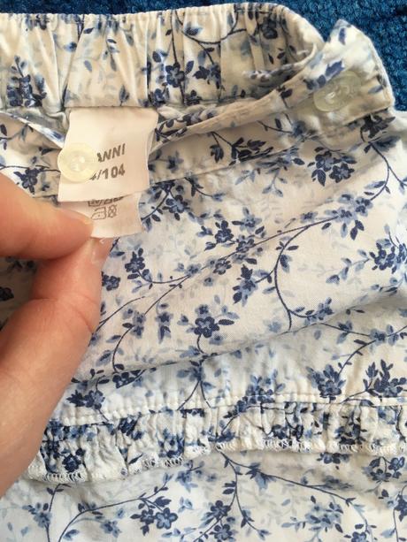 Ľahká bavlnena suknička s kvietkami, 104