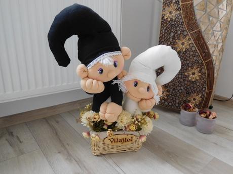 Škriatkovia na privítanie dekorácia ku vchodu, 