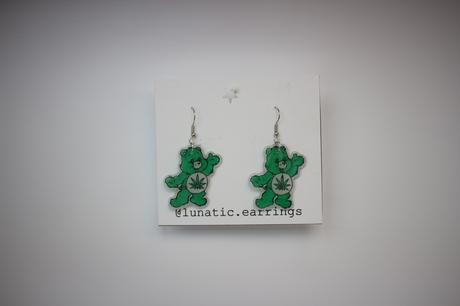 Náušnice starostliví medvedíci handmade,