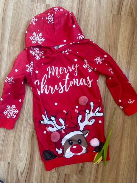Vianočná mikina s kapucňou sob, 116 / 122 / 146 / 152