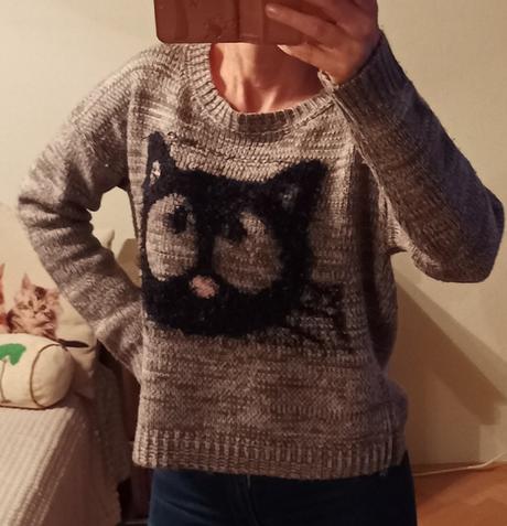 Pulóver s mačičkou, m
