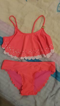 Ruzove dvojdielne plavky, h&m,134