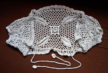 Biele háčkované bolero, xxl