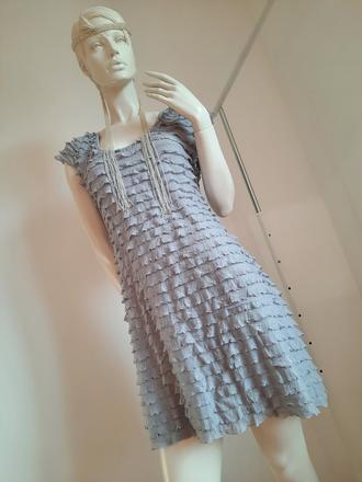 Šaty s mini  volánikmi, clockhouse,s