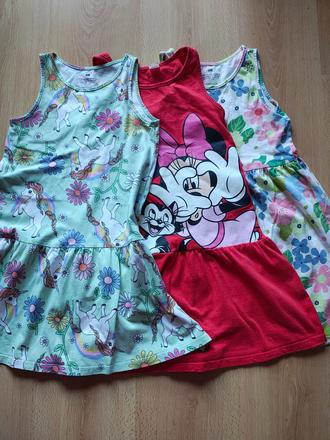 3x šaty 122-128, h&m,122