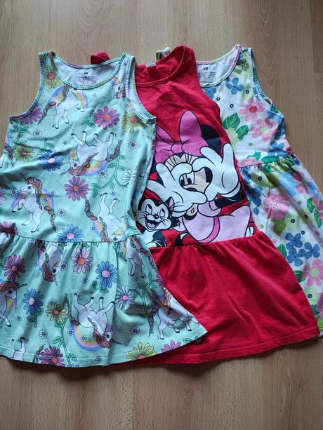 3x šaty 122-128, h&m,122