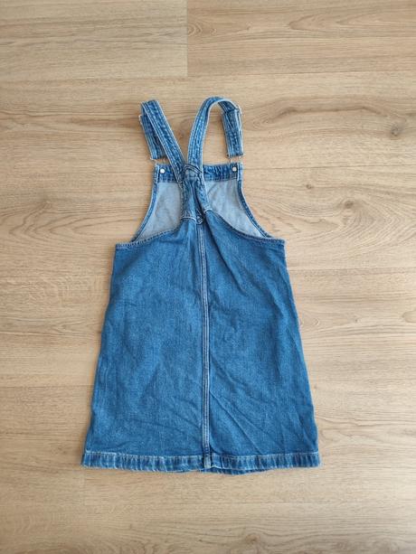 Džínsová sukňa na traky, h&m,128