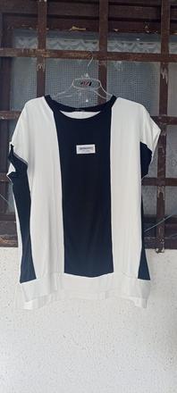 Dámske moderné tričko black and white, l / xl / xxl