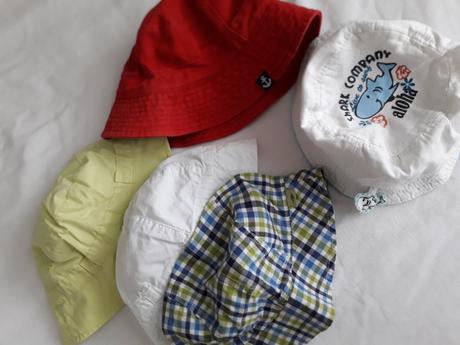 Klobúčiky letné rôzne veľkosti od 46 do 52cm obvod, rada,<50