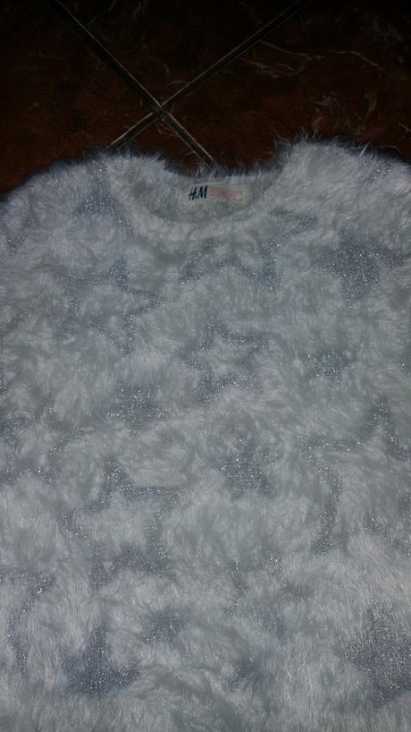 Chlpaty pulover 110/116, h&m,110