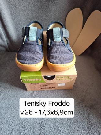 Tenisky barefoot v.26 froddo t-velcro, froddo,26
