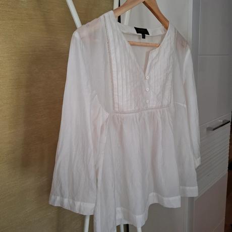 Biela hodvábna blúzka, xl