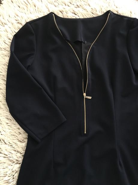 Spoločenské šaty, tmavomodré, veľkosť l, 40