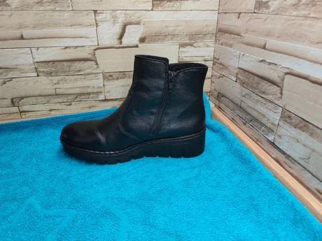 Rieker 38 - dámske zateplené čierne členkové topán, rieker,38