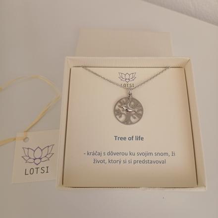 Strieborná retiazka s príveskom strom života, 