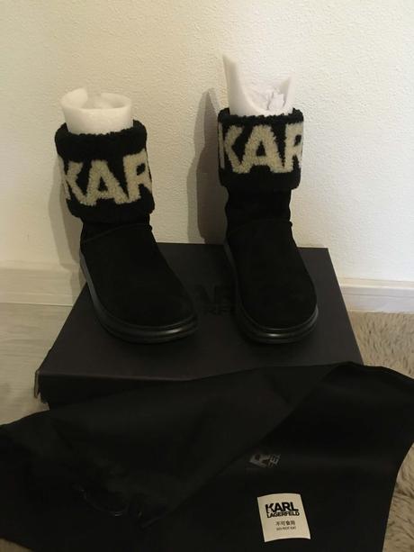 Karl lagerfeld kozene nepremokave cizmy-snehule, karl lagerfeld,38