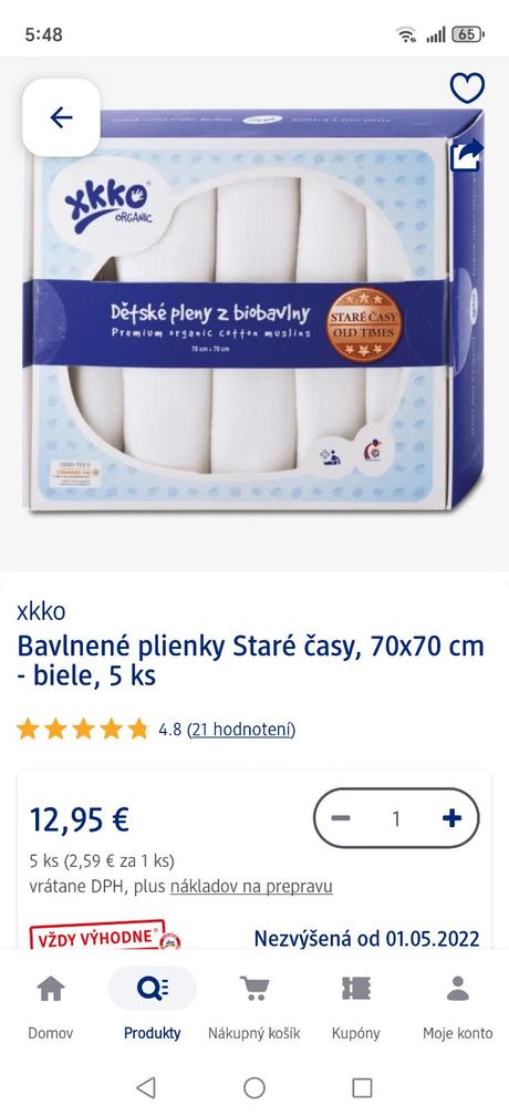 Bavlnené plienky xkko, kikko/xkko