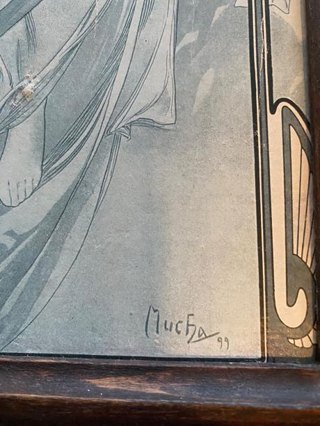 Alfonz mucha 4 staré krásne väčšie secesné obrazy, 