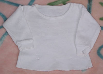 Biely bavlnený nátelníček, 68