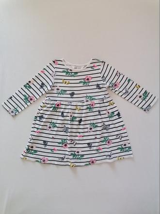 Bavlnene šaty 98/104 kvietkovane, h&m,98