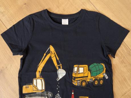 Chlapčenské tričko lindex 122 (6-7r.) s bagrami, lindex,116