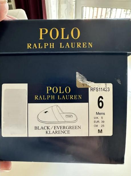 Papuče polo ralph lauren čierne, pc 90 eur, ralph lauren,39